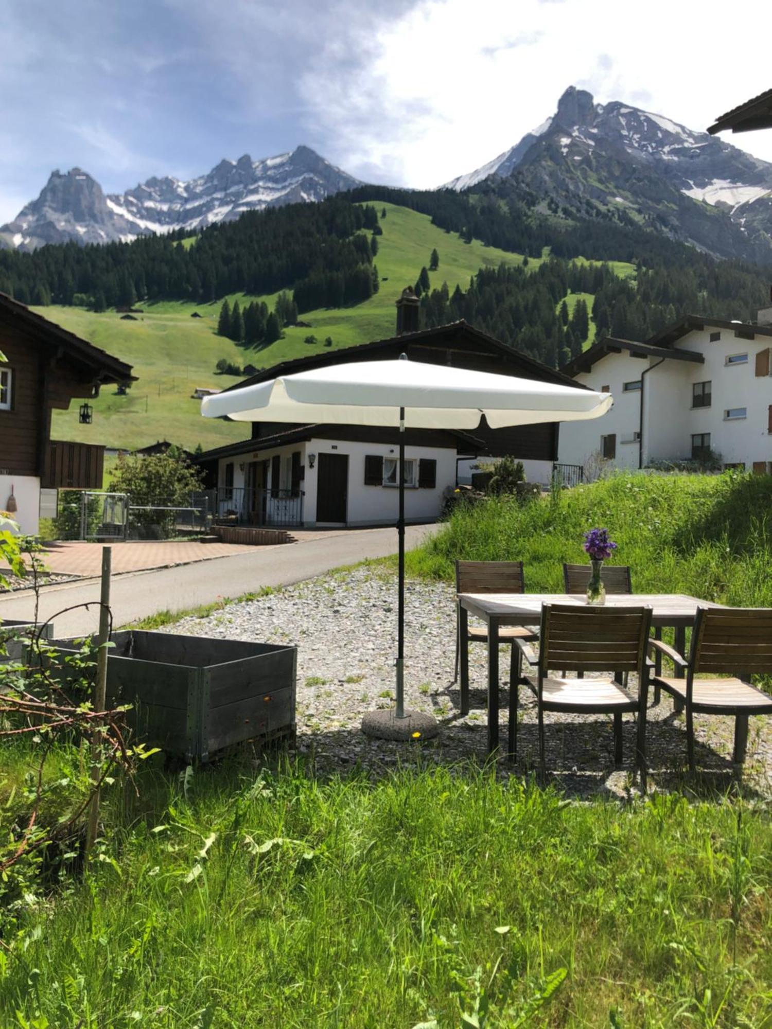 2-Zimmer Ferienwohnung,Parterre,Sitzplatz,Garage Adelboden Exterior photo